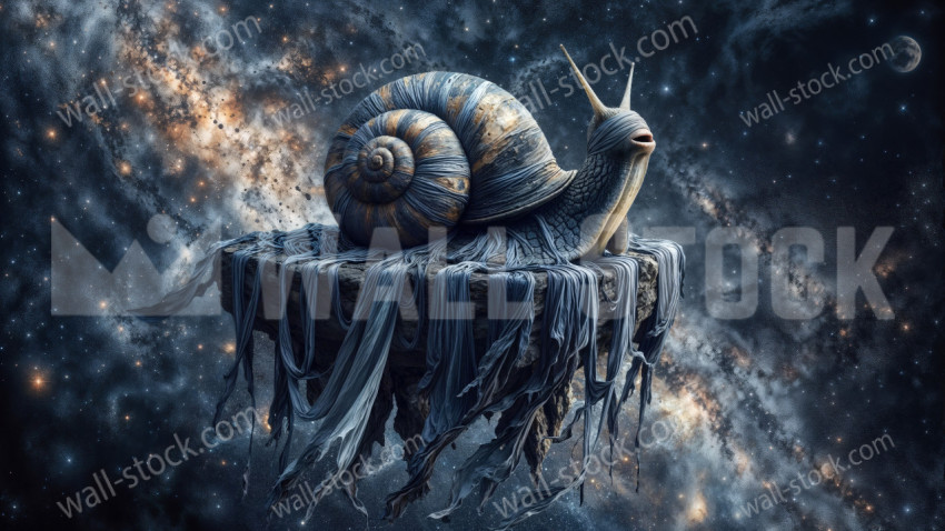 Giant Cosmic Snail Floating Across the Universe